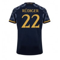 Camiseta Real Madrid Antonio Rudiger #22 Segunda Equipación Replica 2023-24 mangas cortas